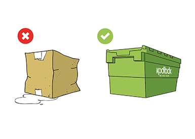 Les caisses de déménagement Kodibox: nettement plus facile que des cartons